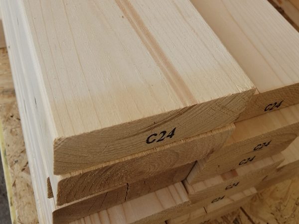 Konstruktionsvollholz (KVH) C24, Kiefernholz/Tanne